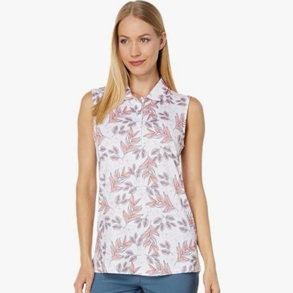 NWT PUMA Cloudspun Flora Sleeveless Golf Polo Size S - Picture 1 of 8
